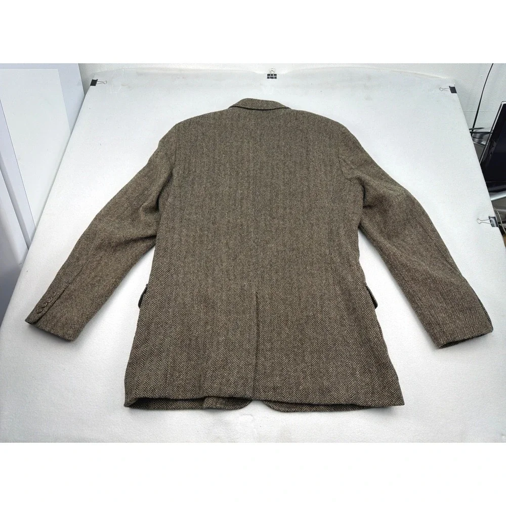 J.Crew Ludlow Blazer 42L Brown Herringbone Yorkshire Tweed Moon Wool Jacket